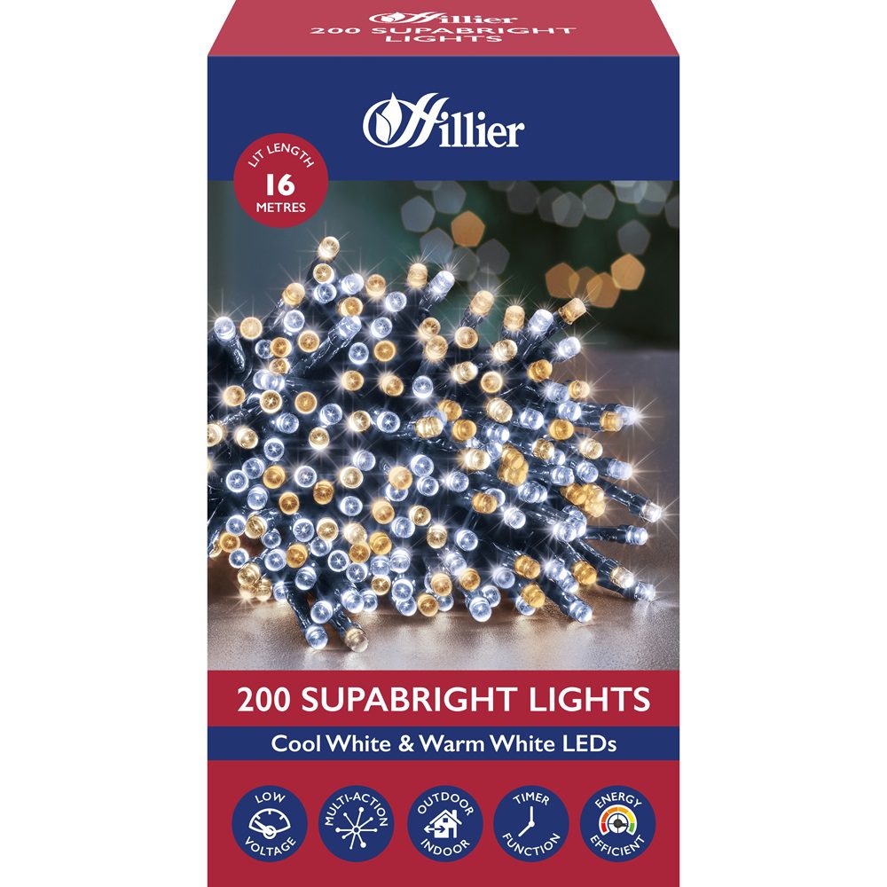 SupaBrights 200 LED Mixed White Christmas Lights 16m 5052998057721